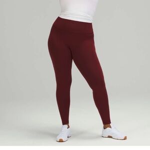 Lululemon Wunder Train High-Rise Tight 28” Red Merlot